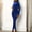 Blue, variant on Velvet Mock Neck Jumpsuits for Women Fitted Sexy Long Sleeve Bodycon One Piece Party Clubwear Rompers
