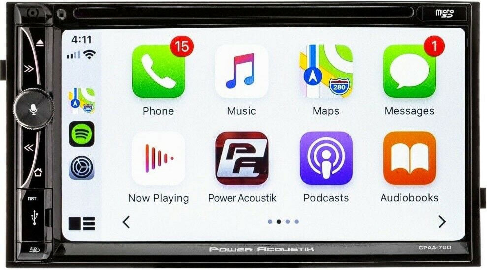GMC SIERRA SAVANA GPS APPLE CARPLAY NAVIGATION (works with IPHONE) AM/FM USB/BLUETOOTH CAR RADIO STEREO PKG. INCL. VEHICLE HARDWARE: DASH KIT, WIRE HARNESS, AND ANTENNA ADAPTER WHEN REQIRED. - image 3 of 7