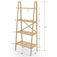 thumbnail image 2 of Gymax 4-Tier Bamboo Ladder Bookshelf 58'' Display Shelf Storage Rack Plant Flower Stand, 2 of 10