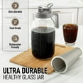 thumbnail image 3 of Zulay Kitchen Premium Cold Brew Coffee Maker - 64oz Mason Jar With Leak-Proof Lid & Extra-Thick Glass - Fine-Mesh Stainless Steel Filter For Smooth Cold Brew & Iced Tea, 3 of 7