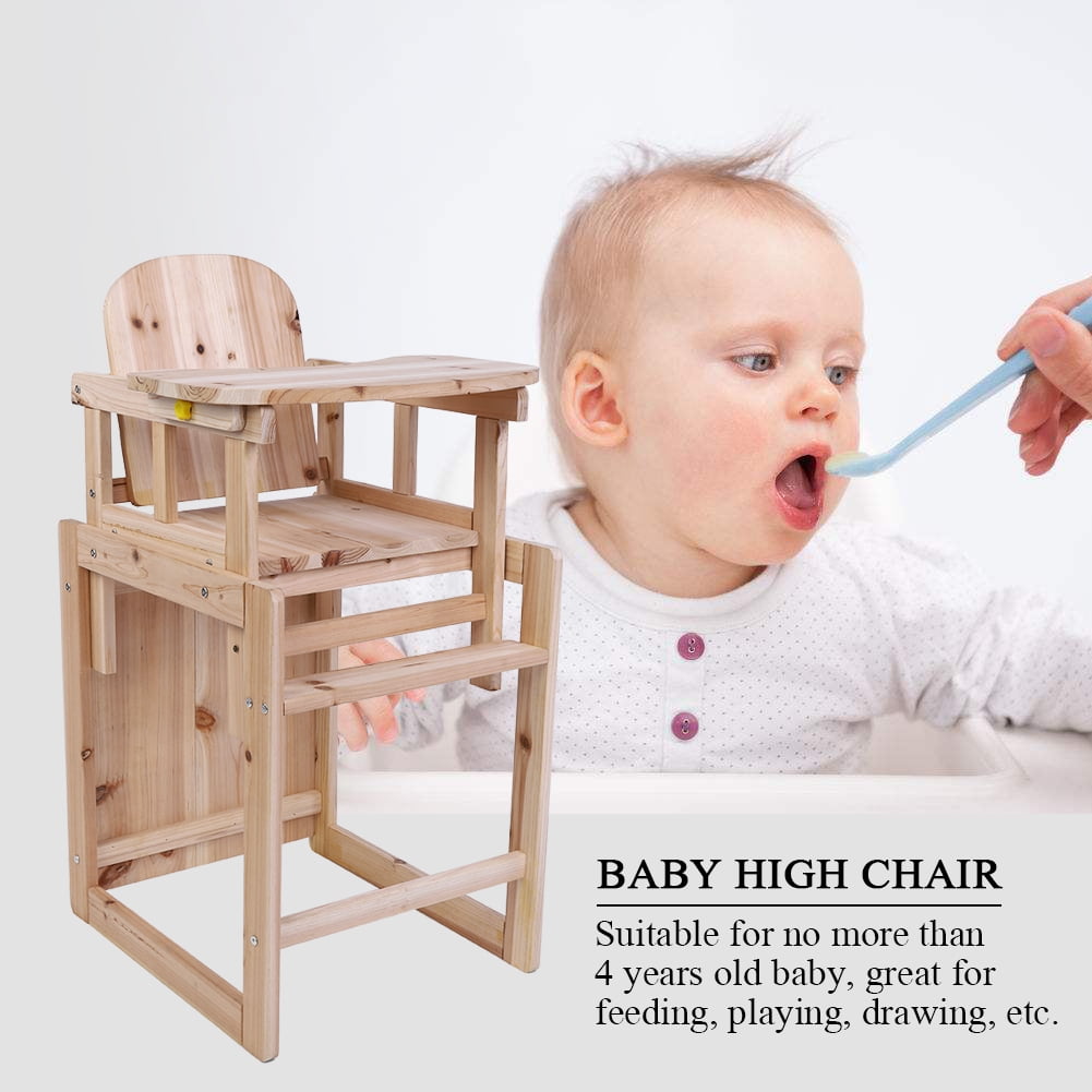 wooden baby feeding chair