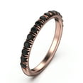 thumbnail image 2 of 0.75ct Round Black Diamond Moissanite 18K Rose Gold Over Silver Wedding Band, 2 of 4