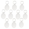 thumbnail image 2 of guohui 5x10Pieces Oval Shape Blank Insert Photo Picture Frame Split Keychain 5 Pcs, 2 of 9
