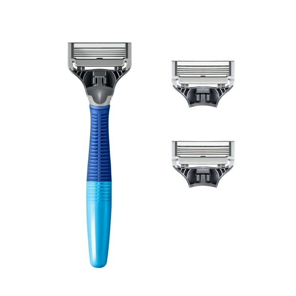Harry's Razors for Men - Shaving Razors for Men includes a Mens Razor and 3 Razor Blade Refills (Ocean Blue)