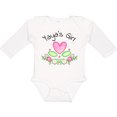 thumbnail image 3 of Inktastic Yaya's Girl Heart Flowers Girls Long Sleeve Baby Bodysuit, 3 of 5