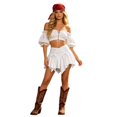 thumbnail image 6 of XEGLSBU Women's Halloween Skirts Classic Solid A Line Midi Skirt with Flowy Irregular Elegant Everyday White Size S, 6 of 7