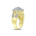 thumbnail image 3 of 10kt Yellow Gold Womens Round Prong-set Diamond Oval Cluster Ring 1/2 Cttw, 3 of 4