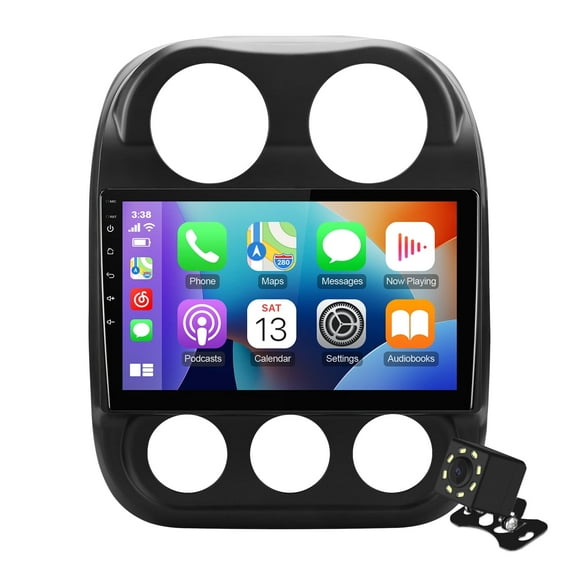 2 32G 10.1 inches Android 12 Car Stereo for Jeep Compass/Patriot 2010-2016 IPS Touchscreen Car Radio