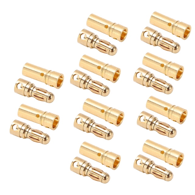 Conector banana macho hembra chapado en oro, 10 piezas Conector banana hembra de 3,5 mm Conector banana macho hembra Diseñado a medida VoborMX herramienta