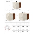 thumbnail image 3 of Boho Brown Leather Texture Toaster Cover 2 Slice, Modern Yellow Striped Dustproof Bread Machine Oven Cover with Storage Pockets, Fits Most Kitchen Toasters Protector, 3 of 5