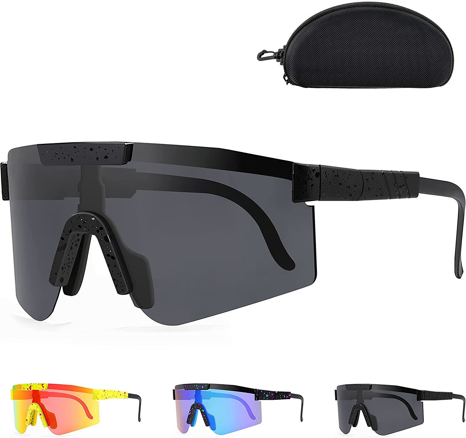 Polarized Sunglasses, UV400 Cycling Glasses for Men Women Sports