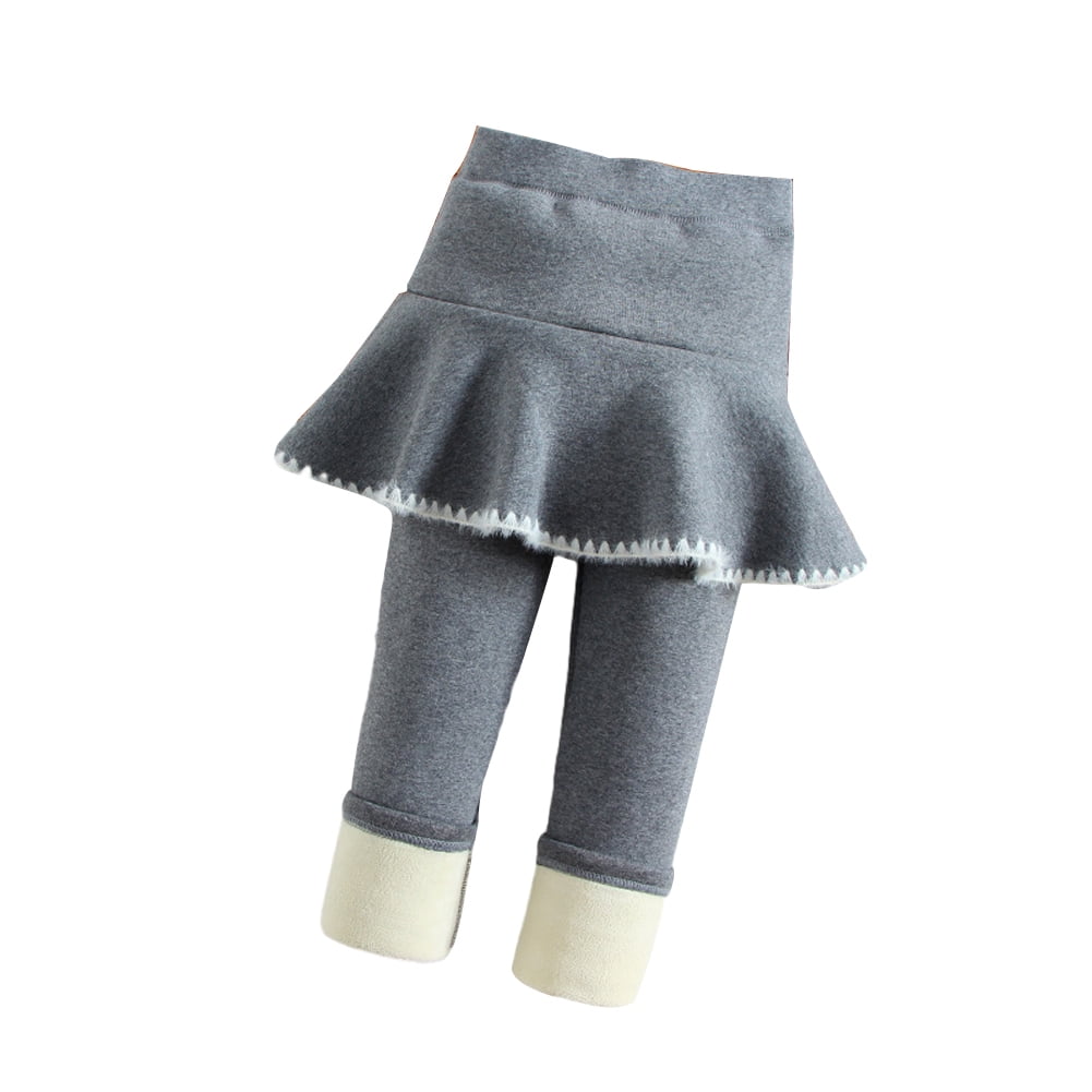 Esaierr Kids Baby Girls Winter Leggings with Skirts Black Leggings