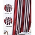 thumbnail image 3 of Red Pink Stripes Kitchen Curtains Country Simple Gradient Vertical Lines Cafe Short Curtains for Bathroom Blackout Window Curtain Small Window Treatment Drapes for Bedroom Living Room 42"x45"x2, 3 of 9