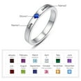 thumbnail image 4 of JQUEEN Women's Personalized 925 Sterling Silver Mothers Rings Birthstone Promise Ring Custom Made with Name Size 5-12, 4 of 5
