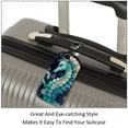 thumbnail image 3 of Square 2Pack PU Leather Seahorse Cruise Luggage Tag with Privacy Cover and Name ID Tag for Travel Handbags Backpacks Luggage Tags, 3 of 6