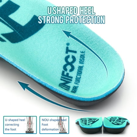 XINIFOOT 2 Pairs Arch Support Orthotic Insoles for Plantar Fasciitis Pain Relief Orthotics, Flat Feet, Walking, Running Comfortable Inserts for Men