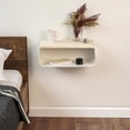 thumbnail image 2 of Ultimate Premium Products Small Floating Metal Nightstand with Spruce Top, 2 of 5