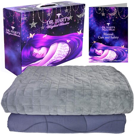 Dr. Hart's Weighted Blanket Deluxe Set 20 lbs 60x80 Heavy Calming Blanket for Adults