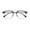 Black, variant on Blue Light Blocking Glasses Unisex Large Frame Half Rim Clear View Strong Hinge Eye Protection Clear Bluelight Glasses Spectacles Eyewear