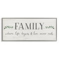 thumbnail image 5 of Stupell Industries Family Life Begins Love Never Ends Motivational Phrase Graphic Art Gray Framed Art Print Wall Art, 30x13, by Natalie Carpentieri, 5 of 5