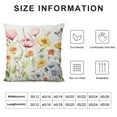 thumbnail image 6 of QZHH  Throw Pillow Covers Wild Flowers Botanical Spring Floral Butterfly Colorful Decorative Pillow Case for Sofa Couch Bedroom Living Room Car Home Decor Summer Pillowcase Set of 2, 6 of 6