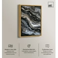 thumbnail image 2 of Ethereal Bloom 4 Canvas Black Paint Abstract by Art Remedy, Gold Frame, 20" x 30", 2 of 7