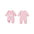 thumbnail image 2 of Qmyliery Baby Girls Birthday Romper Cake Embroidery Long Sleeve Ruffled Round Neck Full Length Jumpsuit, 2 of 9