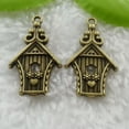 thumbnail image 3 of HOOUN 104 pcs bronze plated birdcage charms pendant 30x18mm B732, 3 of 3