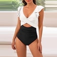 thumbnail image 2 of Hontri Women's Tummy Control One Piece Swimsuit Clearance! Slimming Swimsuits for Women White Xxl, 2 of 5