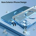 thumbnail image 3 of For Apple iPhone 16 Pro Max Magnetic Case with HaloLock Shockproof Protective Electroplating Clear Cover - Blue, 3 of 5