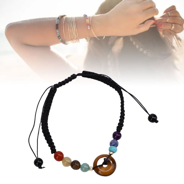 Pulsera Trenzada De Piedra De Cristal, Elegante Y Elegante Pulsera De Cristal De Cuerda Trenzada Con Cuerda Para Regalos, Mujeres, Material De Piedra
