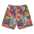 thumbnail image 2 of joogoo Boys Swim Trunks Tropical Ethnic Leaves Beach Board Shorts Drawstring Swimsuit M, 2 of 6