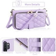 thumbnail image 6 of Furiet Wallet Case for Samsung Galaxy Note 10 Plus Note10+ 5G with Wrist/Shoulder Strap Card Slots Zipper Purse, Luxury PU Leather Stand Phone Cover for Note10 + Notes 10+ Ten Not S10 10Plus Purple, 6 of 8