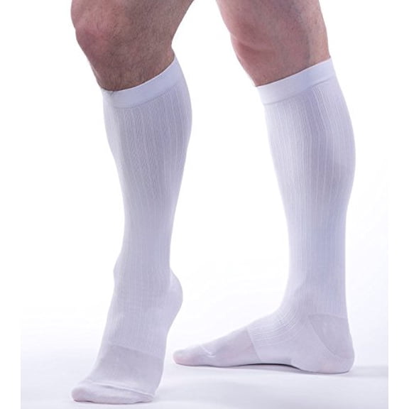 Allegro Men’s 8-15 mmHg Essential 122 Ribbed Compression Support Socks, Comfortable Support Garments for Men