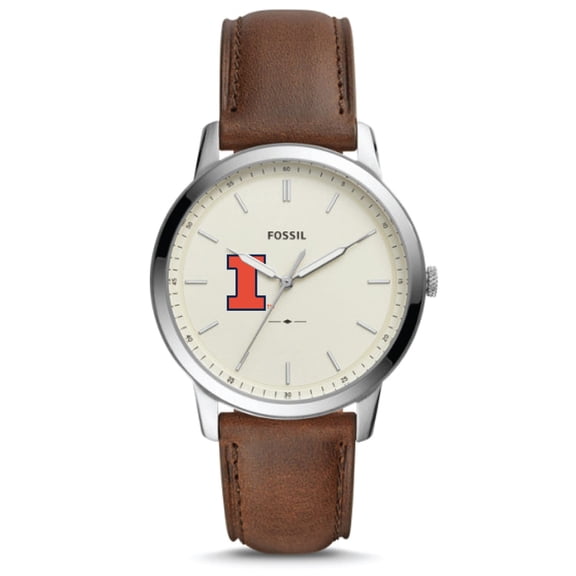 Fossil Illinois Fighting Illini The Minimalist Leather Watch