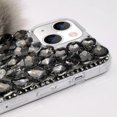 thumbnail image 2 of Compatible with iPhone 14 Bling Case Luxury 3D Sparkle Diamond Crystal Rhinestones for Women Girls Glitter Case with Cute Furry Plush Ball Pendant Soft TPU Bumper Shiny Gemstone Cover, 2 of 13
