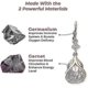 thumbnail image 2 of Pendientes de magnetógeno de flujo linfático, pendientes de germanio con magnetoterapia linfática, pendientes de terapia magnética de linfa, pendientes de acupuntura, drenaje linfático azul, 2 of 3