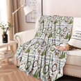 thumbnail image 2 of White Christmas Wreath Pattern Round Blanket,Comfortable Soft Flannel Throw Blanket,All Season,Warm Lightweight Blankets for Sofa Bed Couch Living Room Chair 47"x47", 2 of 5