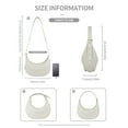 thumbnail image 2 of Badiya Crescent Shoulder Bag for Women Trendy Leather Crossbody Hobo Purse Vegan Clutch Handbag with 3 Adjustable Strap"Material:The shoulder purse is made of high quality waterproof leather and elec, 2 of 6