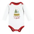 thumbnail image 2 of Hudson Baby Infant Girl Long-Sleeve Bodysuits and Pants, Red Sparkle Trees, 12-18 Months, 2 of 5