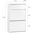 thumbnail image 3 of SoBuy Shoe Cabinet Shoe Rack Shoe Storage Cupboard Organizer Unit FSR165-W, 3 of 8