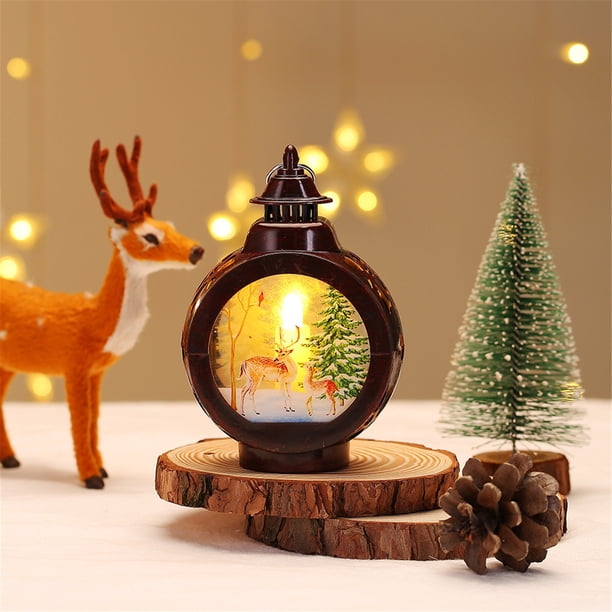 Decoraciones Navideñas, Adornos, Lámparas de Viento, Velas, Lámparas de Viento Pequeñas Pintadas, Luces Electrónicas Led, Luces Nocturnas