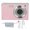 Pink, variant on M Buder 4K Digital Camera 16X Zoom Anti Shake 50MP Autofocus Vintage CCD Compact Camera for Photography Students Kids, 2.8 inches / 7.1 cm LCD, Black