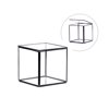 WGV Black Box With Lid Geometric Glass Terrarium - 5" Wide x 5" Height, Good quality Terrarium - 1 Pc