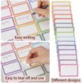 thumbnail image 4 of 150Pcs 3 x 2 Inch Colorful Name Labels Adhesive Name Tag Stickers Rectangle PVC Large Rainbow Dot Border Frame Sticky Tags Labels Sheets for Party Family Home Conferences School Office Gifts, 4 of 6