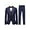 Navy Blue, variant on Lycody 3pcs Boys Tuxedo Suit Set for Teen and Kids Slim Fit Sizes 2-20 Blazer Vest Pants Formal Wedding Outfit for Kids