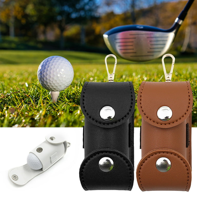 Golf Tee Pouch Wear-resistant Storage Synthetic Leather Golf Tee Holder  Portable