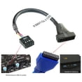 thumbnail image 2 of WINDLAND 10CM Motherboard USB3.0 20Pin to 2.0 9pin Converter Cable/ USB 2.0 to usb3.0 Adapter Cord PC Chassis Front Bezel Line, 2 of 9