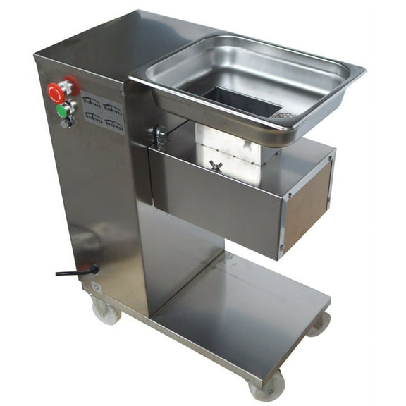 INTBUYING 110V QE Commercial Meat Slicer Machine Stainless Steel with Longer 3mm Blade 500kg/h（Item#160512）
