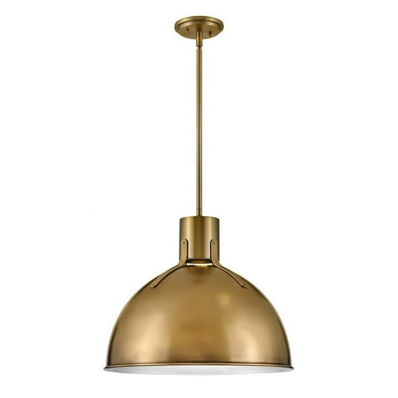 6.5W 1 Led Medium Pendant in Industrial-Scandinavian Style 20 inches Wide By 17 inches High-Heritage Brass Finish Bailey Street Home 81-Bel-4312478